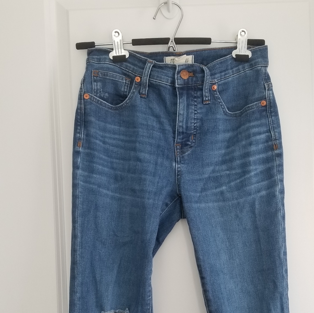 Madewell jeans size 26 9" high rise skinny crop